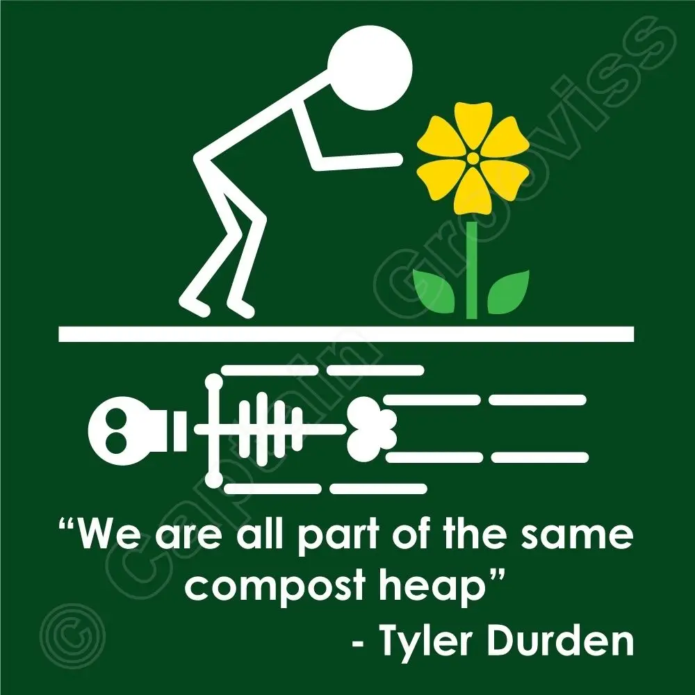 Cotton Cool Design Tee Shirts All Part Of The Same Compost Heap Fight Club Tyler Durden Quote T-Shirt Summer Shirt Hoodies | Мужская