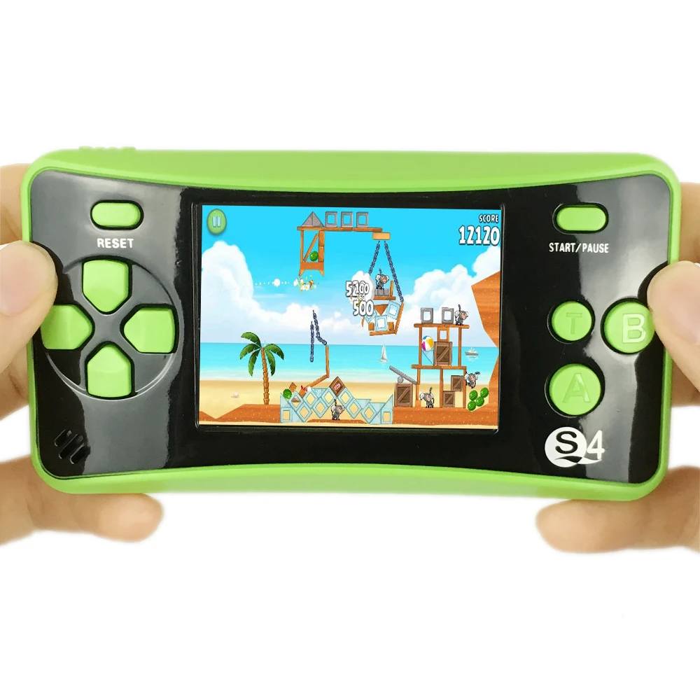 Зеленый Мини ТВ видео игровые консоли JJFUN QS-4 портативная игровая консоль AV порт Ретро встроенные 182 классические игры 2,5 дюймовый ЖК-плеер - Цвет: Зеленый