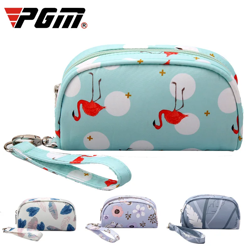 

PGM Zipper Small Golf Ball Bags Protable Golf Handbag Ultra-light Waterproof Handbag Print Sweet Bags for Golf Tee/Towel D0733