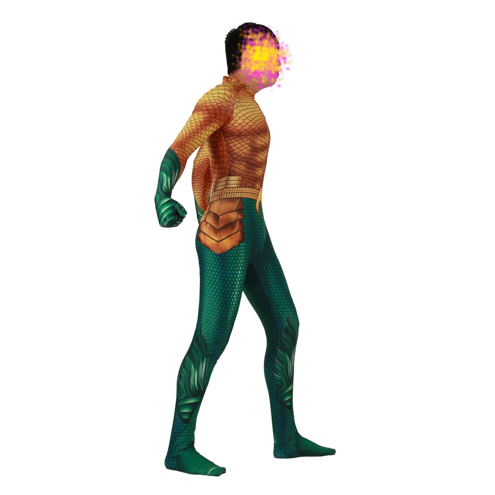Новый костюм для косплея Aquaman супергероя Артура Карри Orin Zentai комбинезон