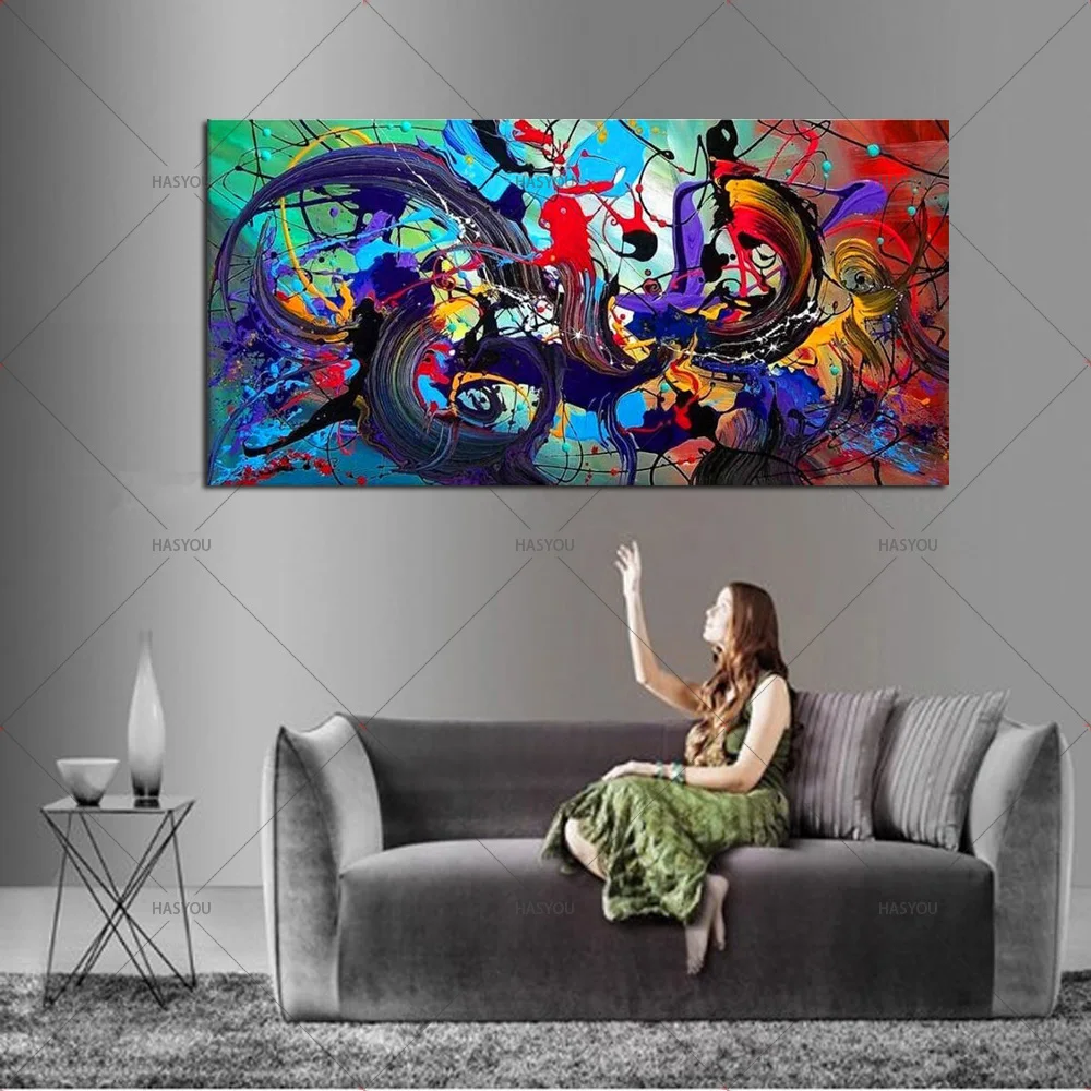 

Large Hand painted Modern Abstract canvas Oil Paintings Abstract Oil Painting picture Living Room home Decoration wall pain