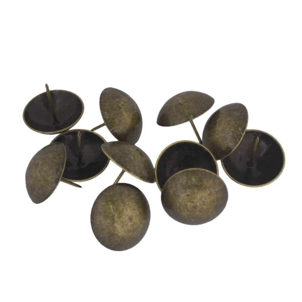 

40 x 37mm Replacement Bronzy Antique Upholstery Nails Tacks Studs Thumb Tack Push Pins Ancient Style Furniture Fix Pack of 20