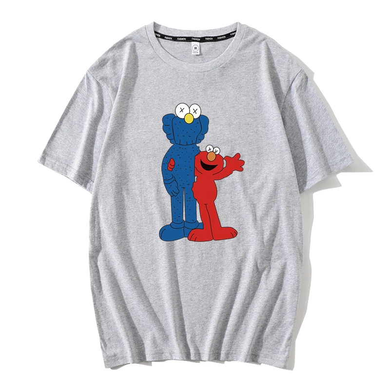 Футболки с монстром из аниме Улица Сезам Элмо печенье короткими рукавами 95%
