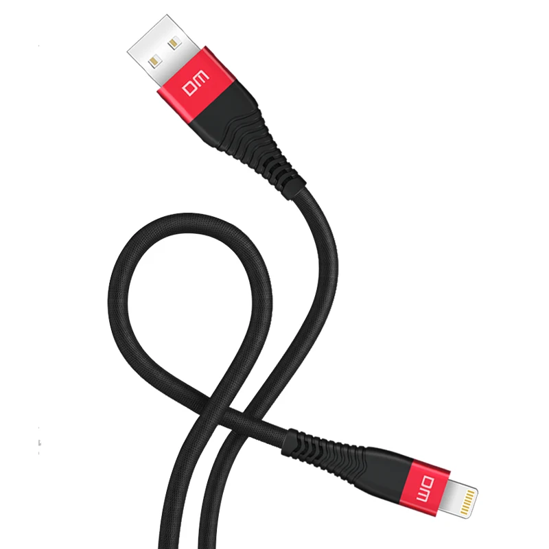 DM SL001 USB кабель для iPhone x xr xs зарядный 8 7 6 6s plus передачи данных Шнур телефона адаптер