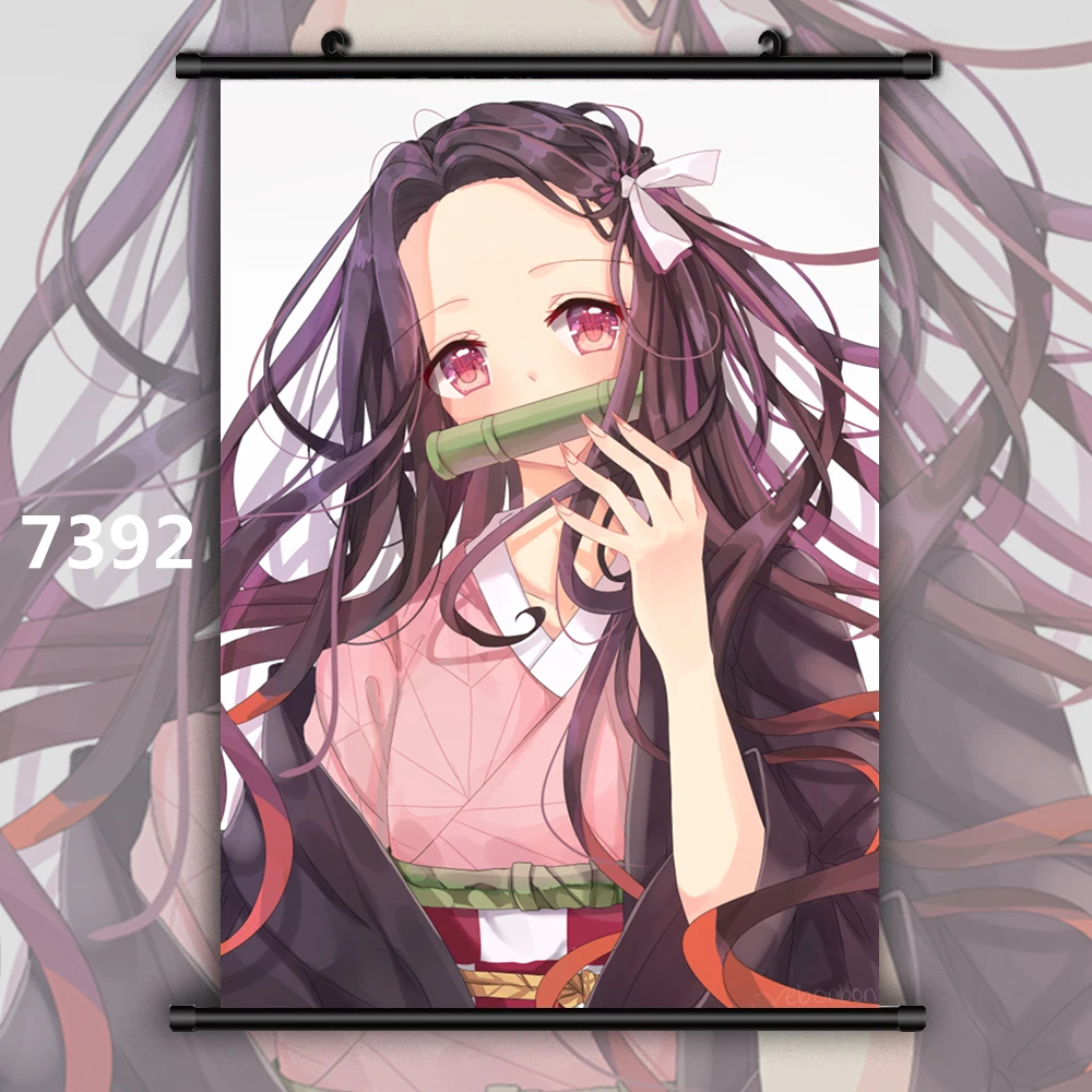 7392 Demon Slayer Kimetsu no Yaiba Kamado Nezuko Аниме Манга настенный плакат в рулоне A - Color: 7392