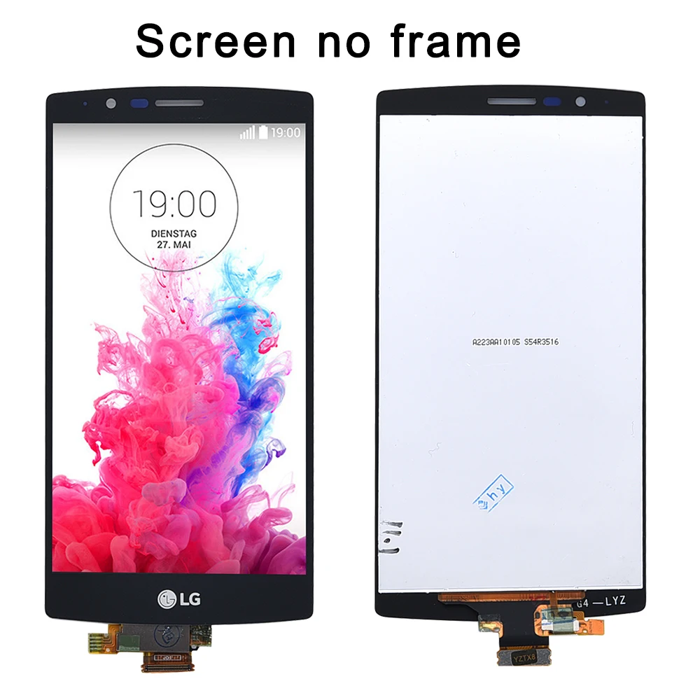 Оригинальный черный ЖК дисплей 5 дюйма 2560x1440 LG G4 H815 с кодирующий преобразователь