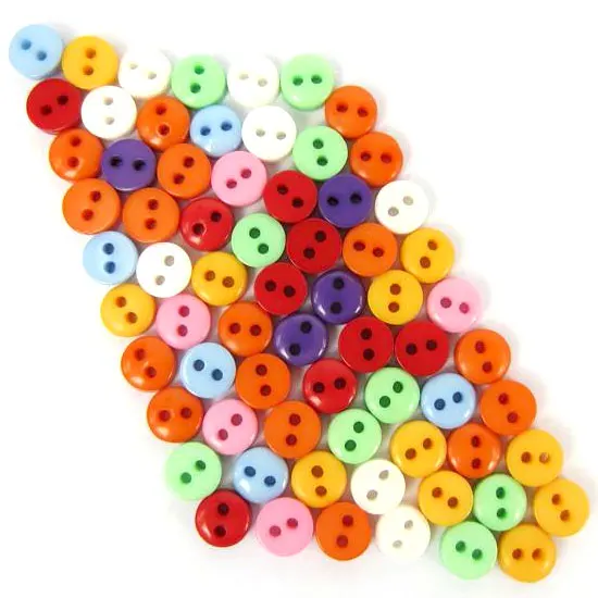 Декоративные пуговицы для скрапбукинга из смолы 2 отверстия 300 шт. 6 мм|sewing