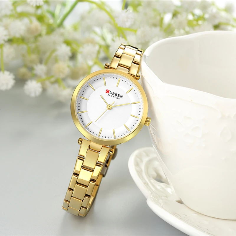 

CURREN Luxury Top Brand Women's Quartz Watch Japan Movement Exquisite Fashion Ladies Dress Bracelet Wristwatch relojes mujer #a