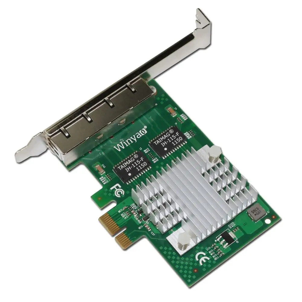 Winyao E350T4 PCI-E X1 четырехъядерный порт 10/100/1000 Мбит/с гигабитная Ethernet Сетевая карта