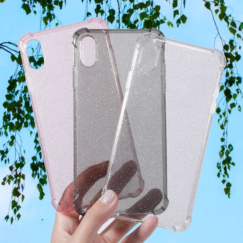 Glitter Silicone Soft Case For iPhone Xs Max XR X 5 6 s 6s 7 8 Plus 6Plus 6sPlus 7Plus 8Plus Luxury Super Shockproof Phone Cover | Мобильные