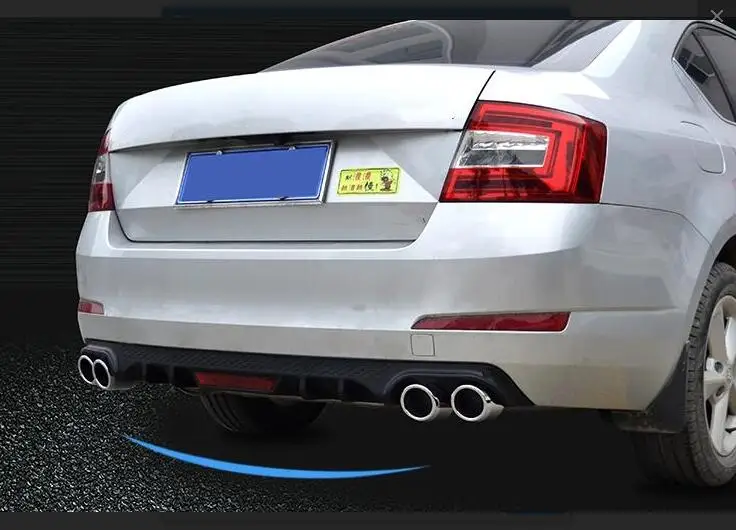 Матовый черный Задний Спойлер ABS задний бампер диффузор защитные бамперы для Skoda