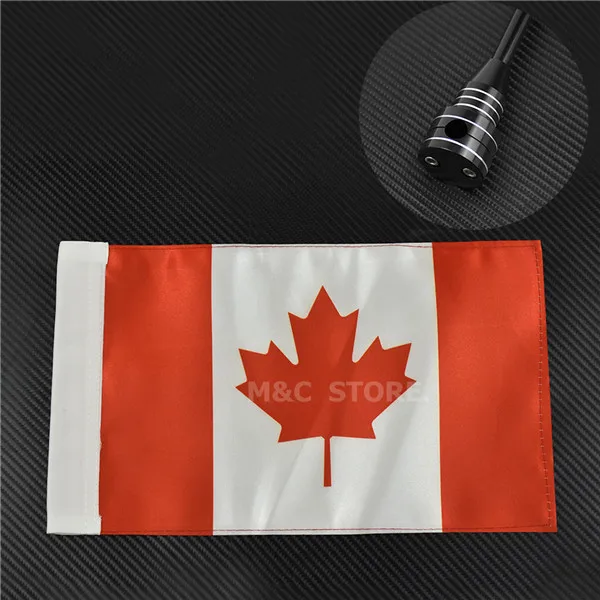 Canada of Black Мотоцикл Швеция/Франция/Канада/США/Новая Зеландия/Италия/Испания/Бразилия Флаг для Harley Touring Road King Glide& FLHT - Цвет: Canada of Black