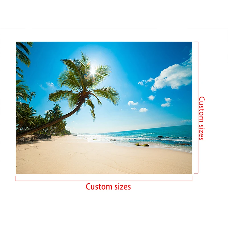 Свадебной фотографии Задний план голубое небо белые облака Photo Booth фонов море