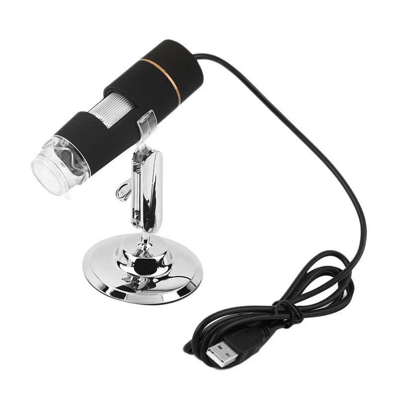 Цифровой микроскоп 50-500X 2 МП USB 3 0 8 светодиодов эндоскоп видеокамера лупа с
