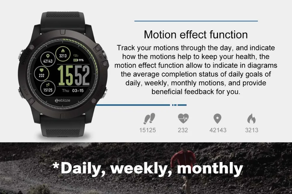 Zeblaze VIBE 3 HR Спортивные Bluetooth Смарт часы монитор сердечного ритма Шагомер Smartwatch цифровые наручные часы для мужчин для IOS Android
