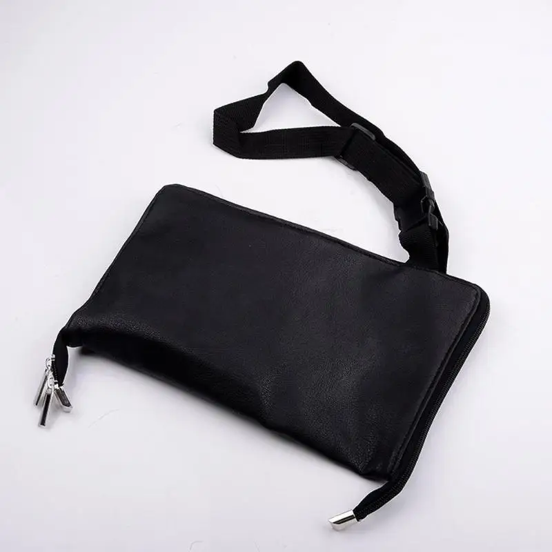 Черный держатель для кистей макияжа с 32 карманами чехол сумка на молнии ремень художественного творчества