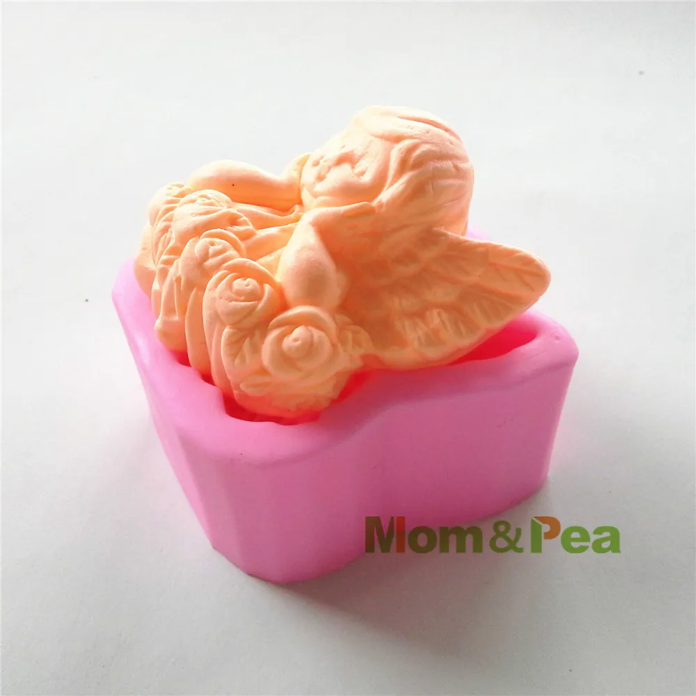 Mom &amp Pea 0525 силиконовая форма для мыла в форме ангела украшение торта помадка 3D