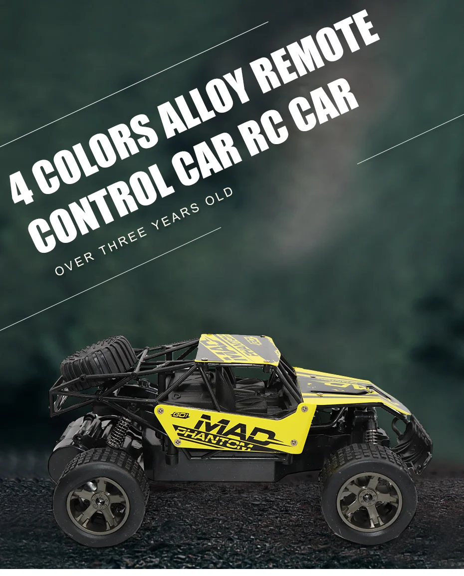 Youwant 1:18 RC автомобили 2,4 ГГц RC автомобиль амортизатор металлический корпус Внедорожный гоночный автомобиль багги Электронное Дистанционное управление автомобиль игрушка