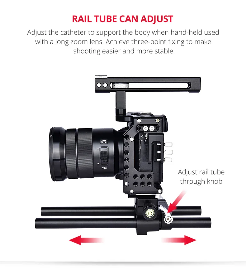 A7 Камера клетка профессиональная ручка DSLR Rig Стабилизатор видеокамеры для sony Альфа A7 A7II A7III A7K A7S2 A7R2 A7R3 A7X