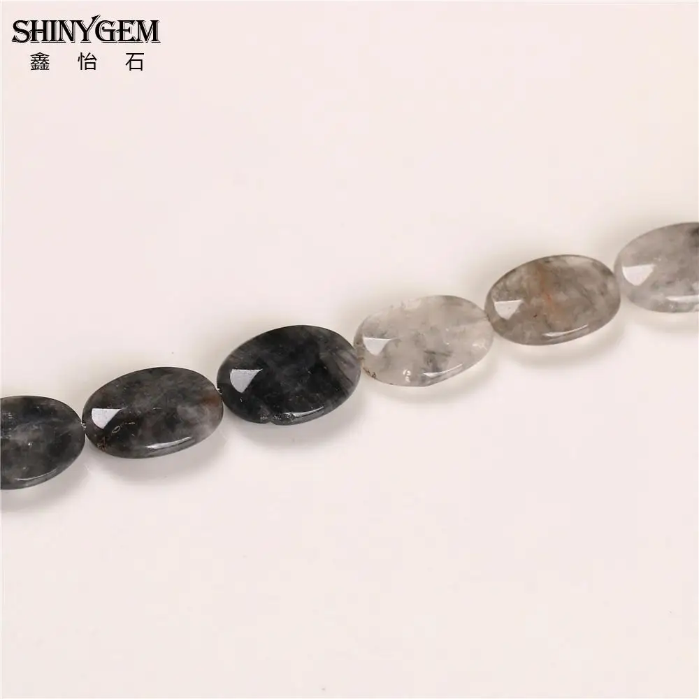 ShinyGem 15*20 мм/18*25 мм граненые искусственные овальные бусины серые зеркальные для