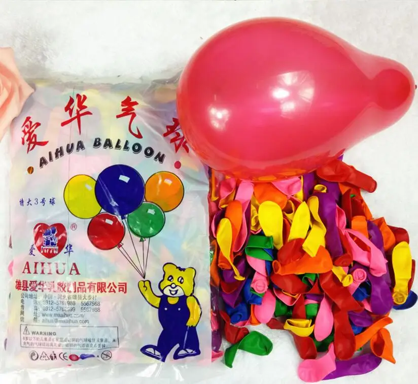 100 шт./лот No3 маленький пистолет для воздушных шаров яблочный латексный шар