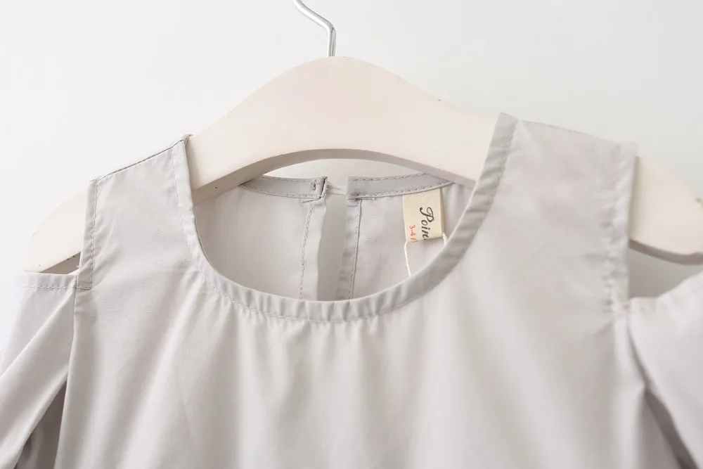 Детское многослойное платье принцессы в стиле пэчворк с открытыми плечами