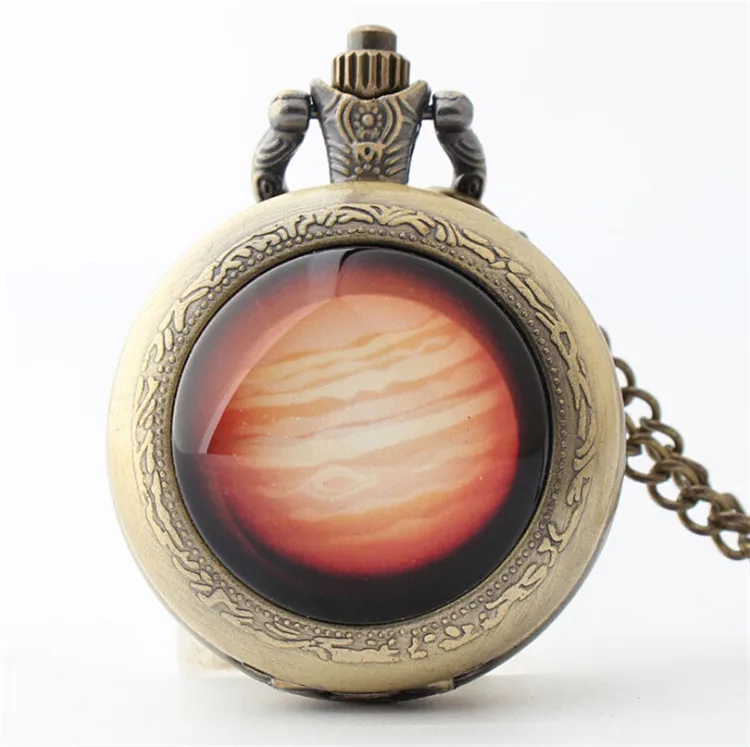 Серия завод марочных 2017 Падения торговый 1 шт. юпитер Карманные часы ожерелье и