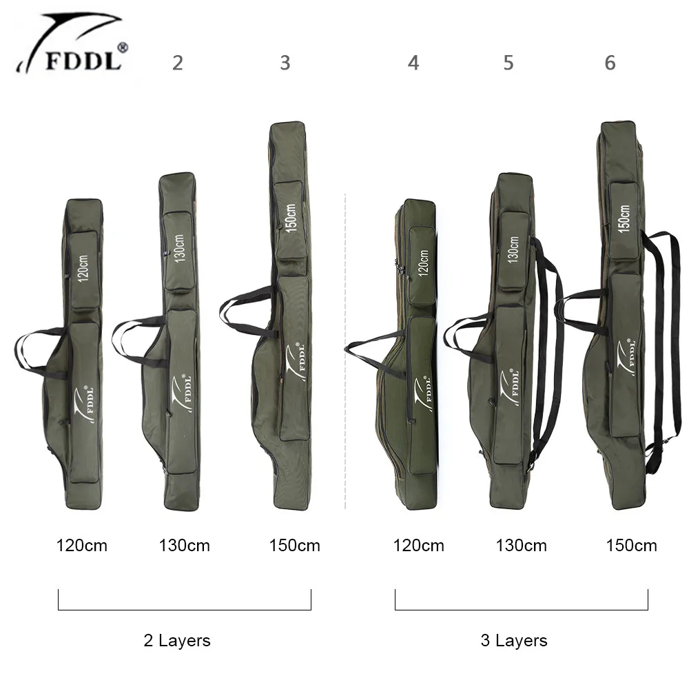 Портативная Складная Сумка FDDL для удочки двухслойная переноска