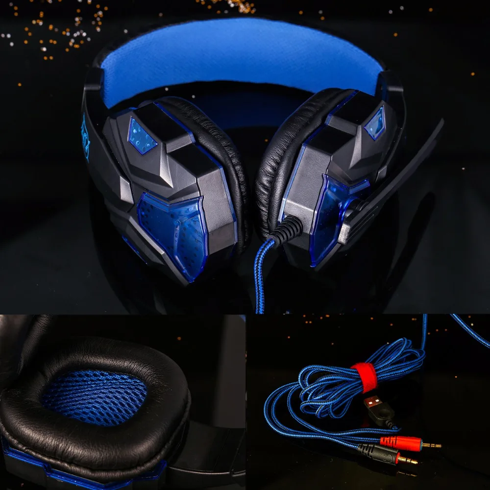 SOONHUA Игровые наушники kotion Pro светодиодный светильник Gamer для работы за