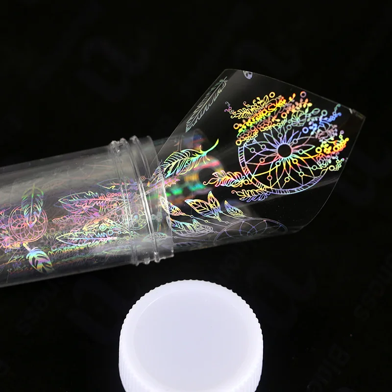 Nail Foil 4*100cm Holographic Laser Geometric Catch Dream Transfer Sticker Manicure Art Decorations Ra | Красота и здоровье
