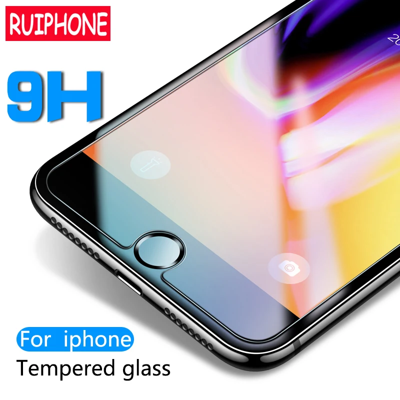 Закаленное стекло для iPhone 6 6S Защита экрана 7 Plus стеклянная пленка 8 X SE 5 5S жесткая 4