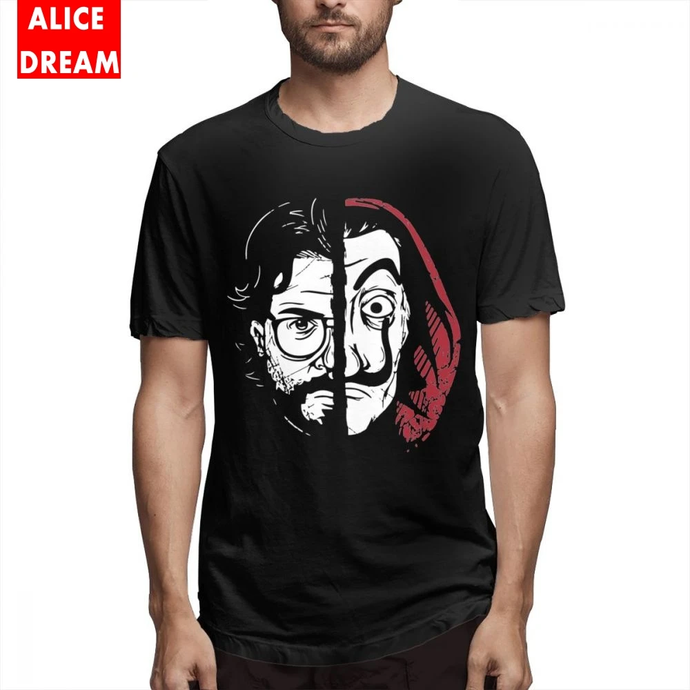 Мужская качественная модная футболка с начесом денег Camiseta из органического