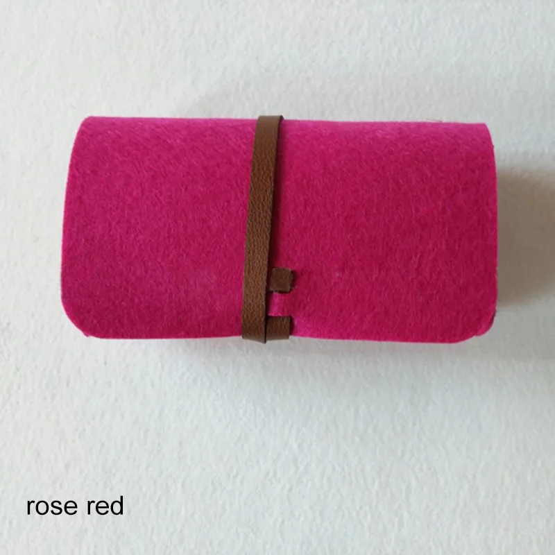 Rose Red Zyomy застежка на пояс очки аксессуары легко носить войлочные мешочки для солнцезащитных очков 1 шт. портативные мягкие очки упаковка очки Твердые чехлы - Color: Rose Red