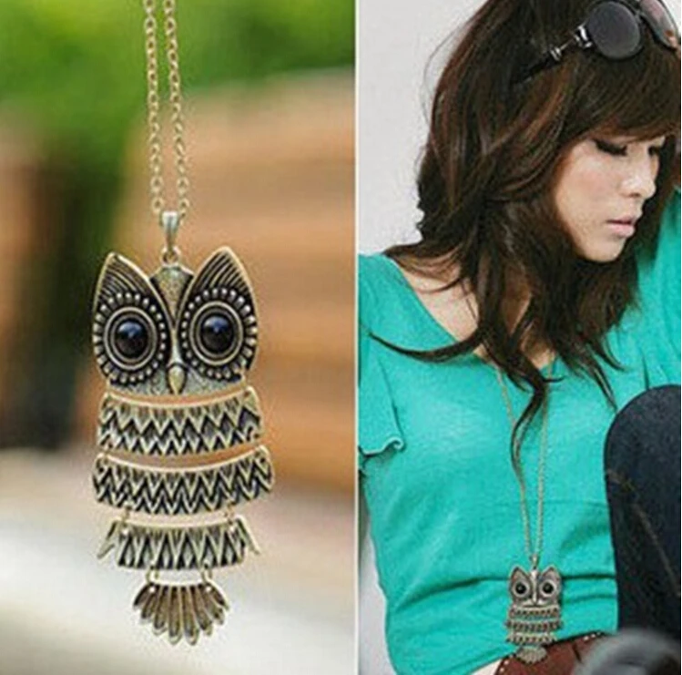 Lovely Cute Bright Beautiful Owl Alloy Pendant Neckalce and Vintage Women Choker Jewelry Hot Selling Pendants | Украшения и