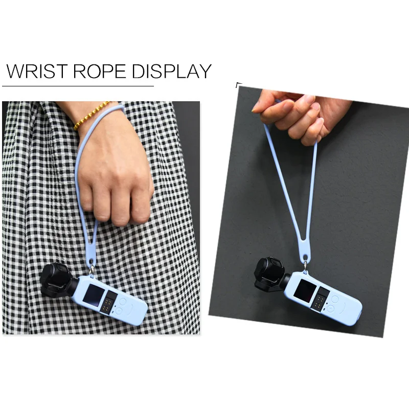 Camera Silicone Protective Cover Wrist Rope Set Silicone Protective Cover Wrist Rope for Dajiang Lingbi Osmo Pocket