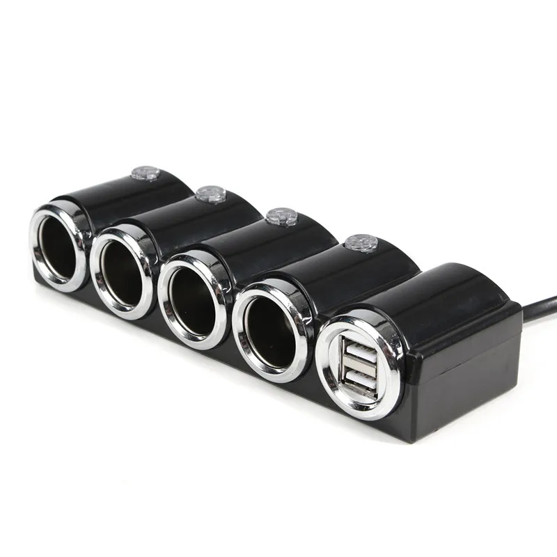120 Вт 12 В USB 4 сторонняя розетка для автомобильного прикуривателя разветвитель