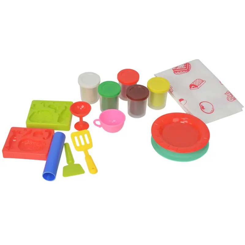 Play Dough Clay Teppanyaki Kids 3D DIY Intelligent Plasticine with Playdough Moulds Children Educational Toys | Игрушки и хобби