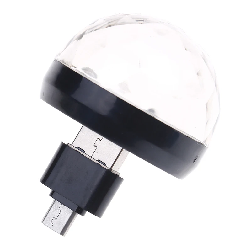 Черный Мини USB led вечерние светильник s музыкальный сценический светильник шоу клуб диско светильник лазерный проектор контроль звука кристалл магический шар эффект светильник s - Цвет: Черный