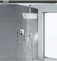 12 brass ceiling rainfall shower european style in wall mounted lateral acupouncture massage jets 7029