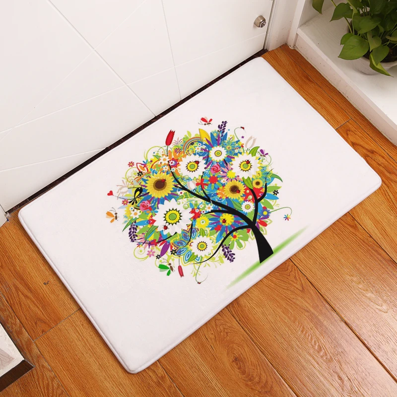 Новинка 2017 всесезонные ковры с принтом дерева Нескользящие кухонные коврики для