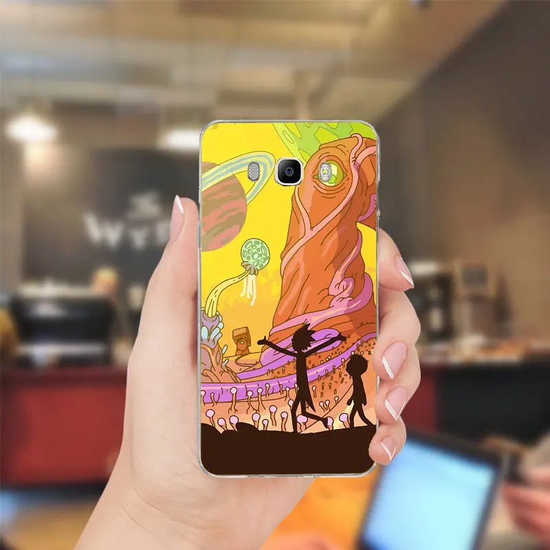 Рик и Морти смешные Мягкие TPU мобильного чехол для телефона Samsung Galaxy A3 A5 J1 J2 J3 J5 2015