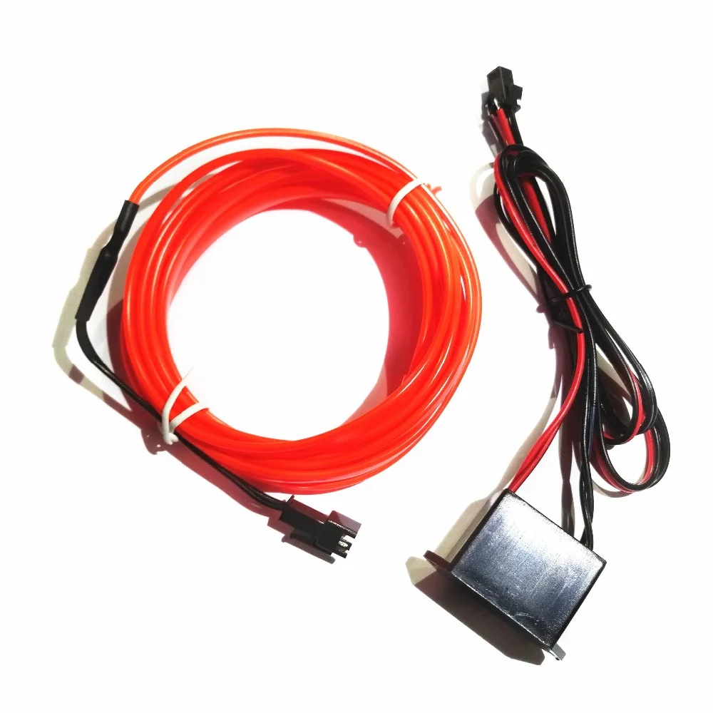 EL украшения 12V авто Интерьер светодиодный неоновый светильник трос Трубка Линия