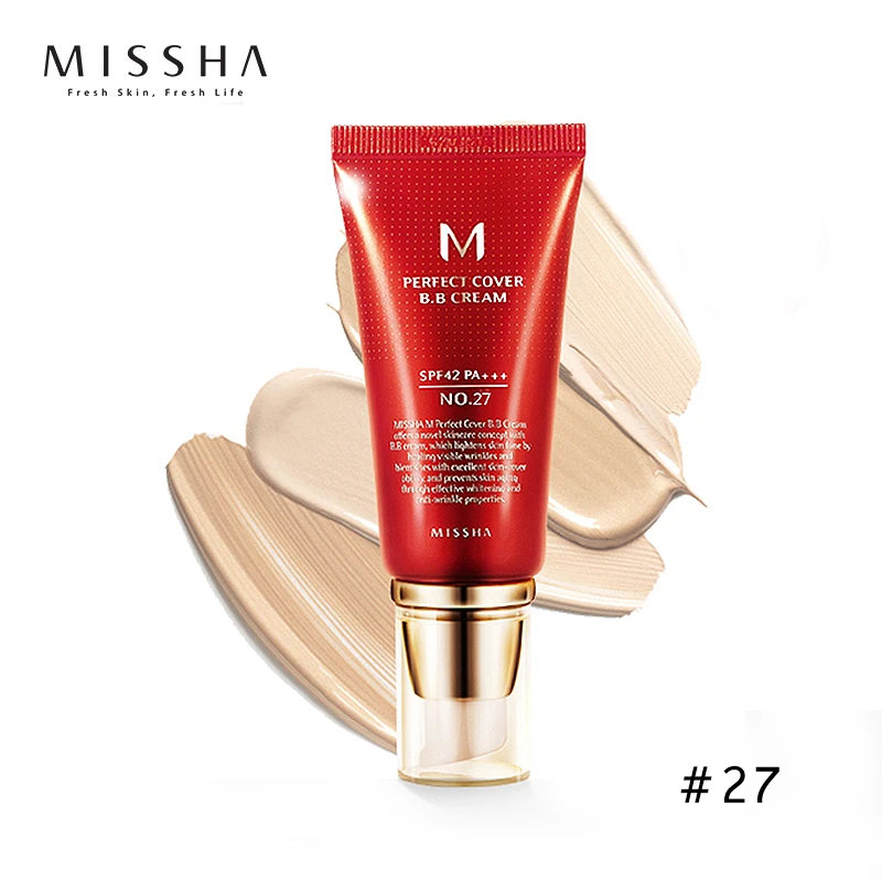 Лучшая корейская косметика MISSHA M идеальное покрытие BB крем 50 мл SPF42 PA + (NO.27Honey Beige)