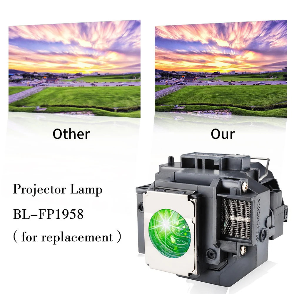 Projector Bulb ELPLP58 for EPSON H369A H368A H367A H367B H367C EX7200 EX5200 EX3200 EB-X92 X9 X10 EB-W9 EB-X10 S92 EBS9 S10 Lamp