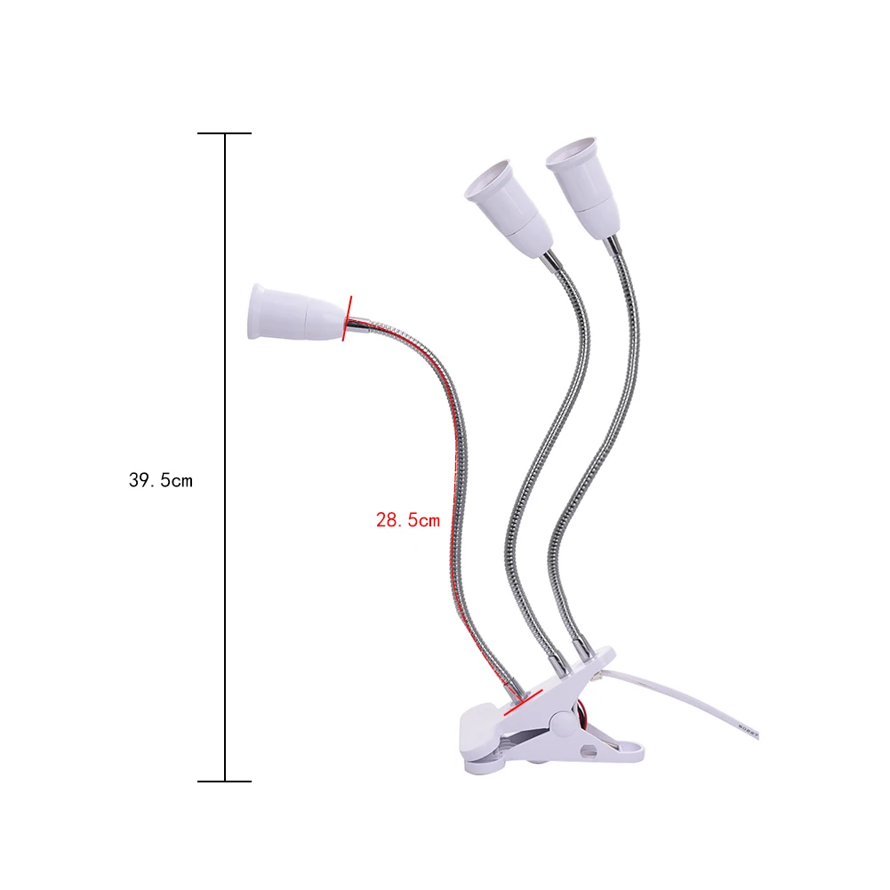 3 Types Indoor Flower LED Gooseneck Plant Grow Light Bulbs Greenhouse Growth E27 Lamp-Bases Lighting Desk Clip Holder EU/US Plug