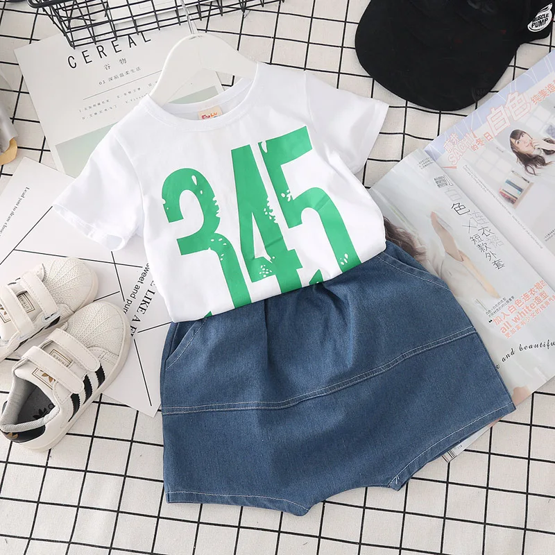 

Комплект одежды для малышей MERI AMMI, топ с рисунком и свободные шорты, костюм для мальчиков, девочек, 2 шт.