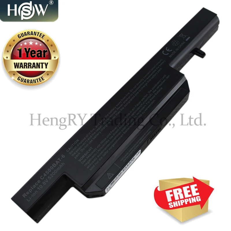 Аккумулятор для Clevo C4500BAT 6 C4500BAT6 B4100M C4500 C4500Q C4501 C4505 W150 87 C480S 4P4 KB15030 W150ER|Аккумуляторы