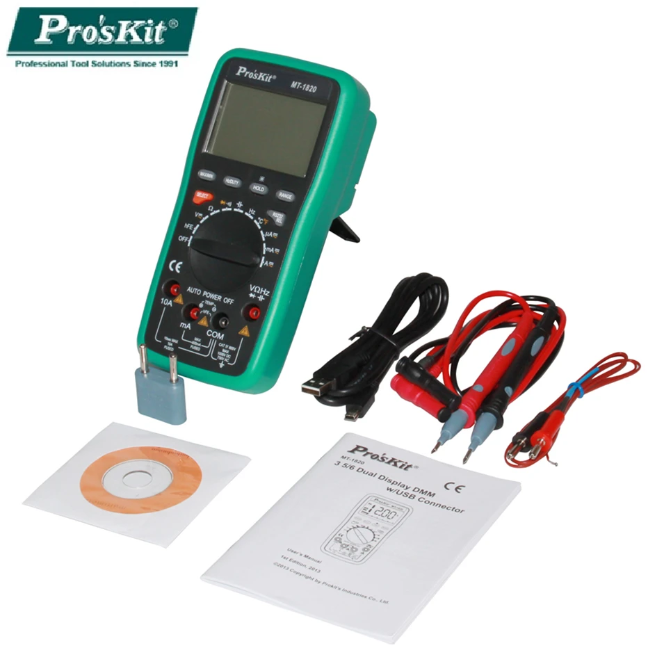 Мультиметр Pro'skit MT 1820 3 5/6 двойной дисплей многофункциональный цифровой