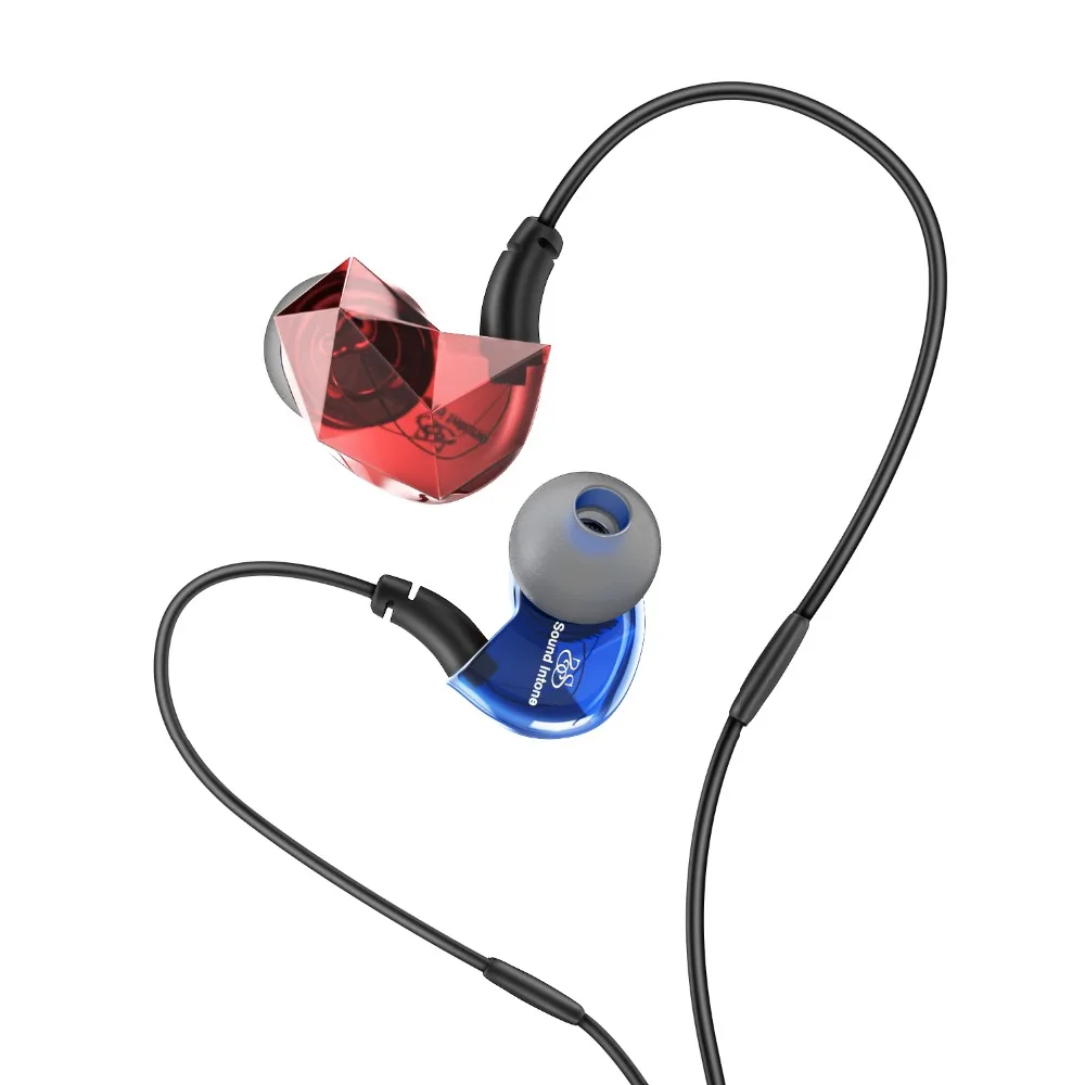 Picun/E6 + Супер Тяжелый Бас Наушники Прозрачный Спорт В Ухо Проводной Управления Fone