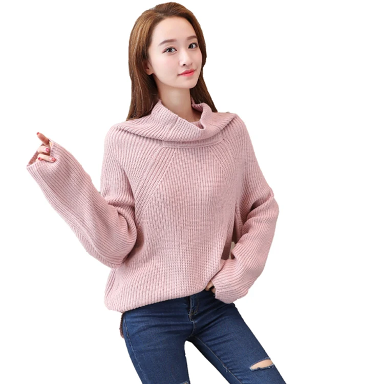 

2017 new winter turtleneck sweater all-match thick loose Korean female coat